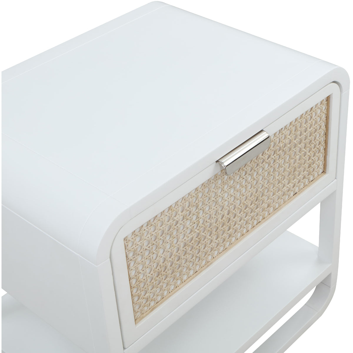 Meridian Sage White Wood Veneer Night Stand