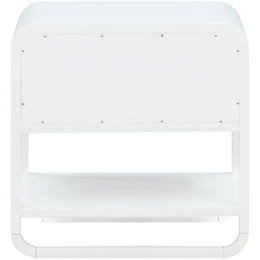 Meridian Sage White Wood Veneer Night Stand