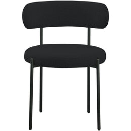 Meridian Beacon Black Boucle Fabric Dining Chair