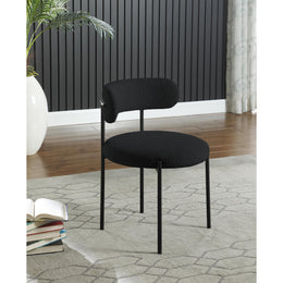 Meridian Beacon Black Boucle Fabric Dining Chair