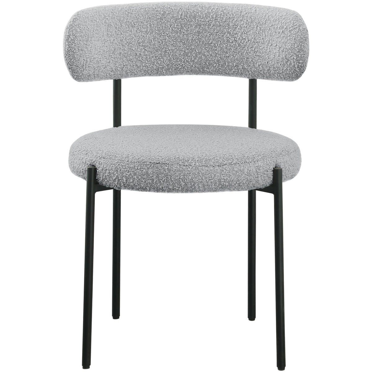 Meridian Beacon Grey Boucle Fabric Dining Chair