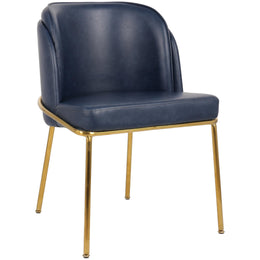 Meridian Jagger Navy Vegan Leather Dining Chair