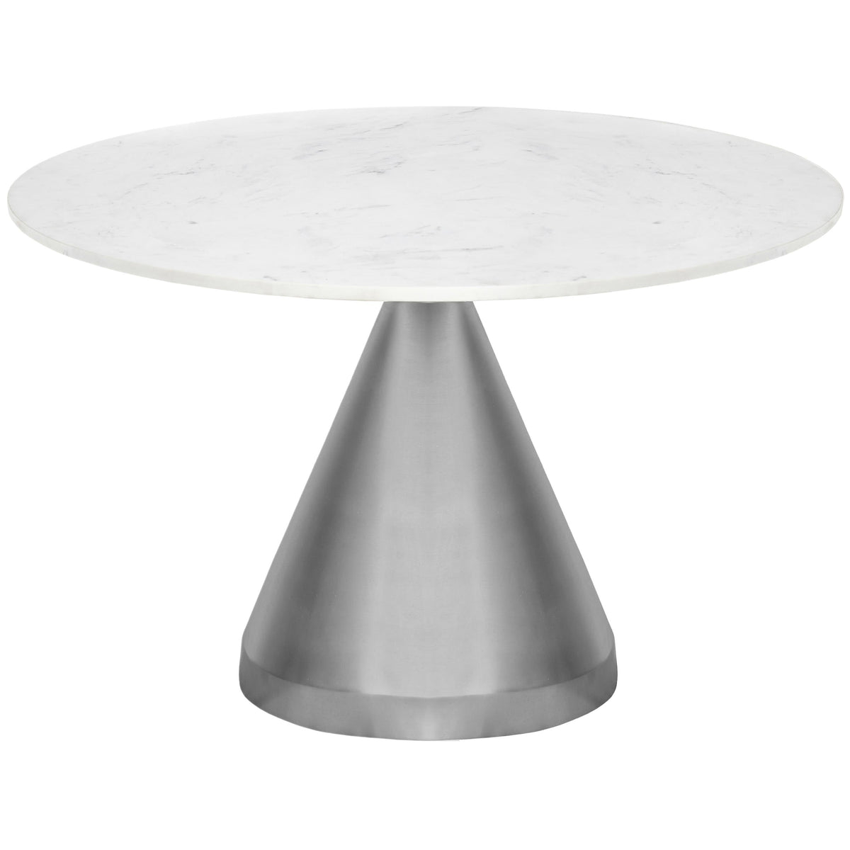 Meridian Emery White Marble Dining Table