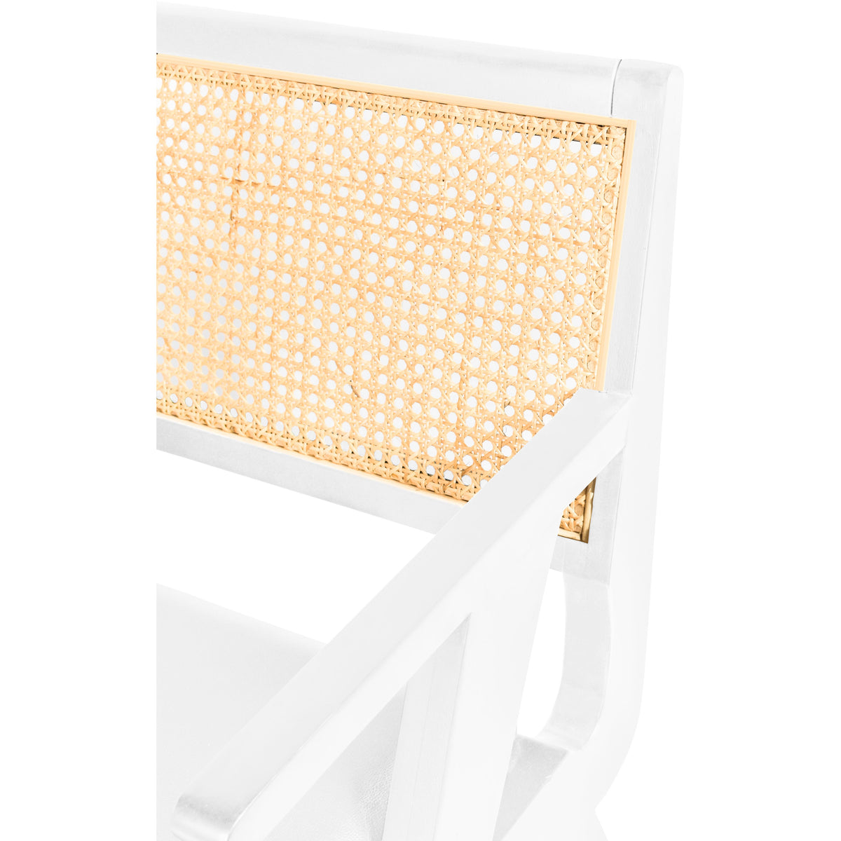 Meridian Abby Cream Vegan Leather Dining Arm Chair