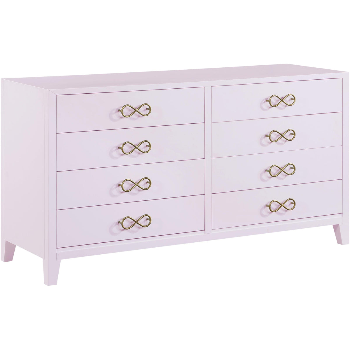 Meridian Bowtie Pink / Gold Dresser