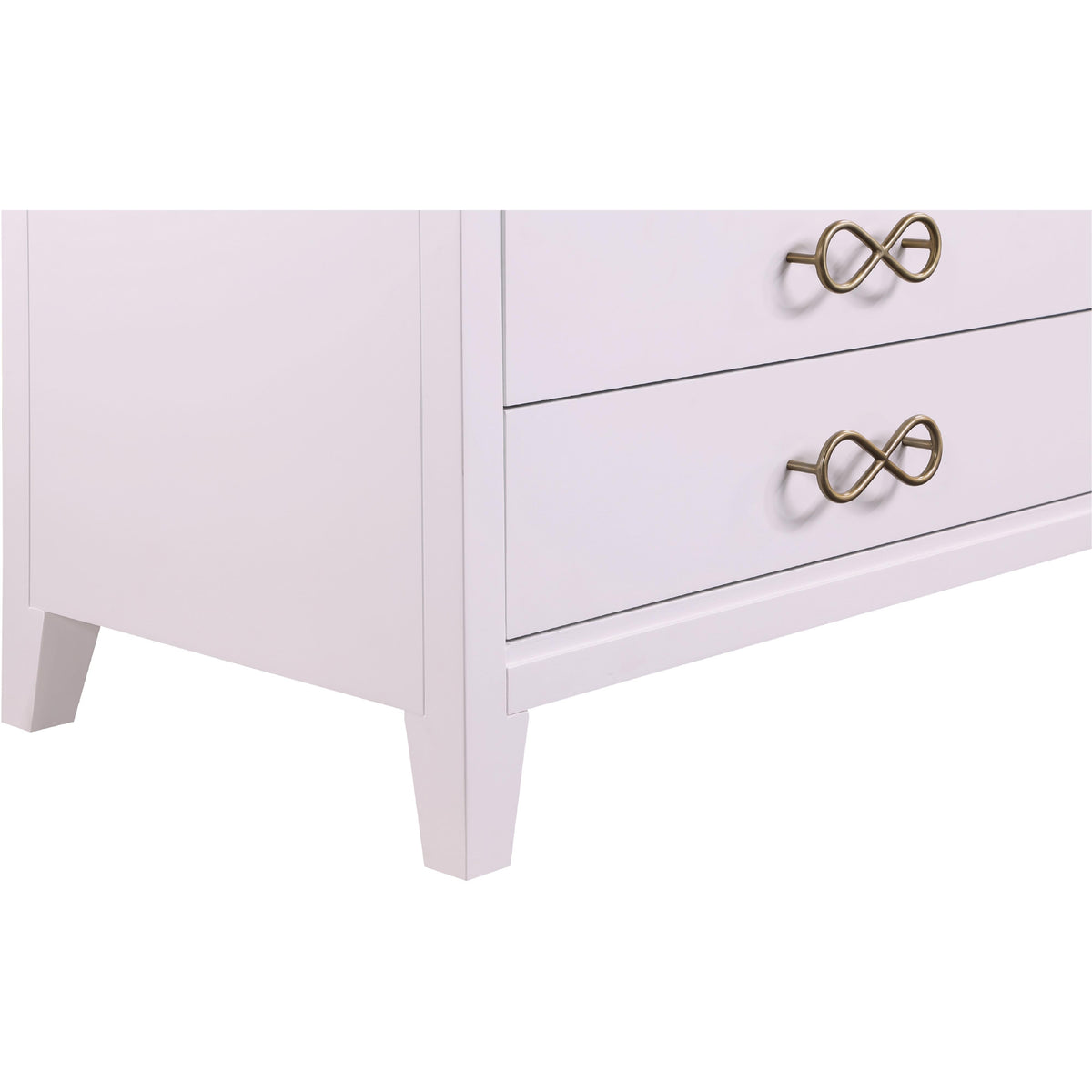 Meridian Bowtie Pink / Gold Dresser