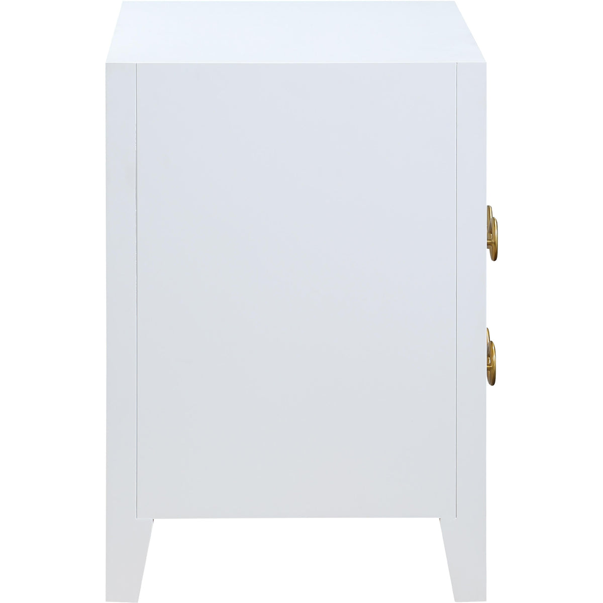 Meridian Bowtie White / Gold Night Stand