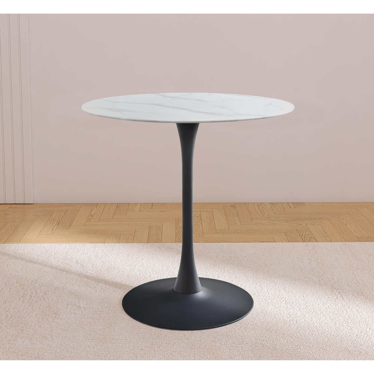 Meridian Holly Matte Black Counter Height Table (3 Boxes)