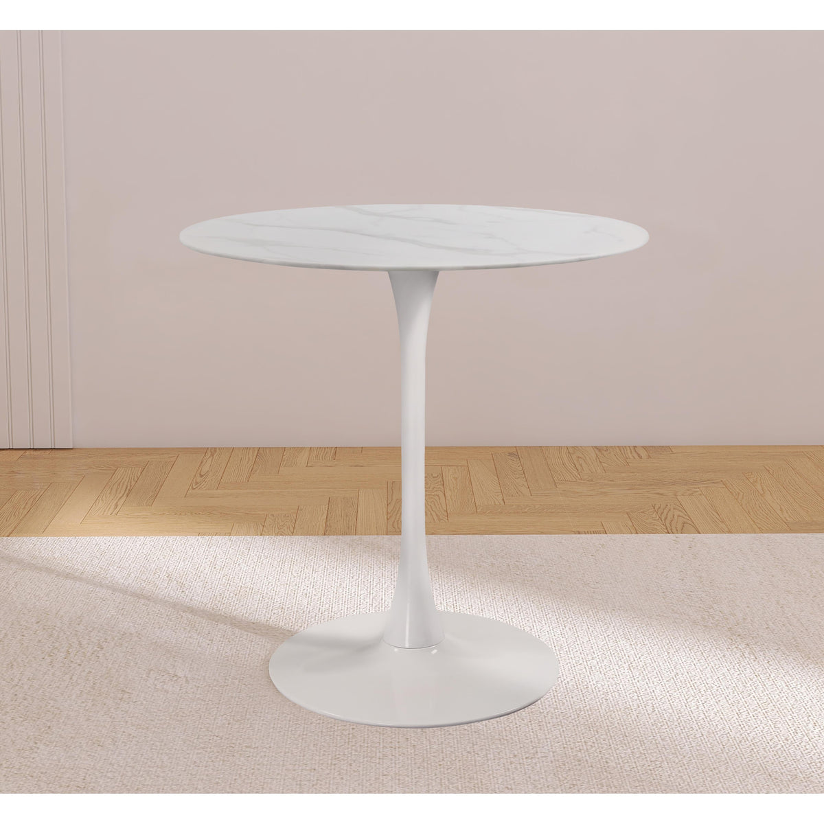 Meridian Holly White Counter Height Table (3 Boxes)