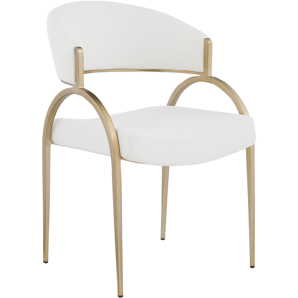 Meridian Privet Cream Linen Textured Fabric Dining Chair