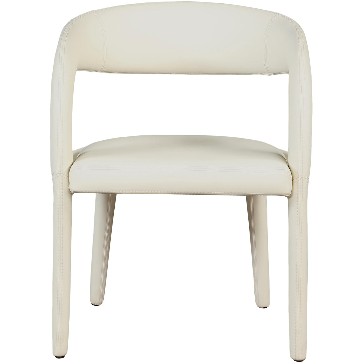 Meridian Sylvester Cream Vegan Leather Dining Chair