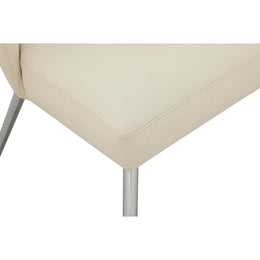 Meridian Logan Cream Vegan Leather Dining Chair