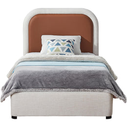 Meridian Blake Brown Vegan Leather Twin Bed