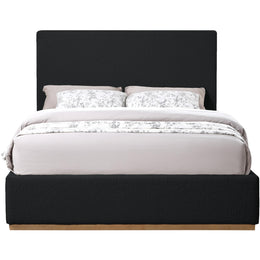Meridian Monaco Black Boucle Fabric Full Bed
