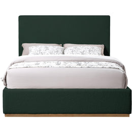 Meridian Monaco Green Boucle Fabric Full Bed