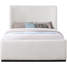 Meridian Oliver Cream Boucle Fabric King Bed (3 Boxes)