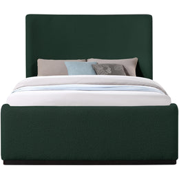 Meridian Oliver Green Boucle Fabric Full Bed (3 Boxes)