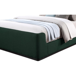 Meridian Oliver Green Boucle Fabric Full Bed (3 Boxes)