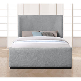 Meridian Oliver Grey Boucle Fabric Full Bed (3 Boxes)