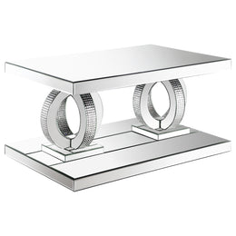 Breena Mirrored Coffee and End Table Set