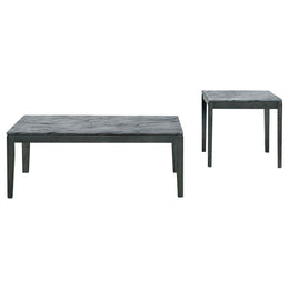 Mozzi  Coffee and End Table Set Grey Faux Marble