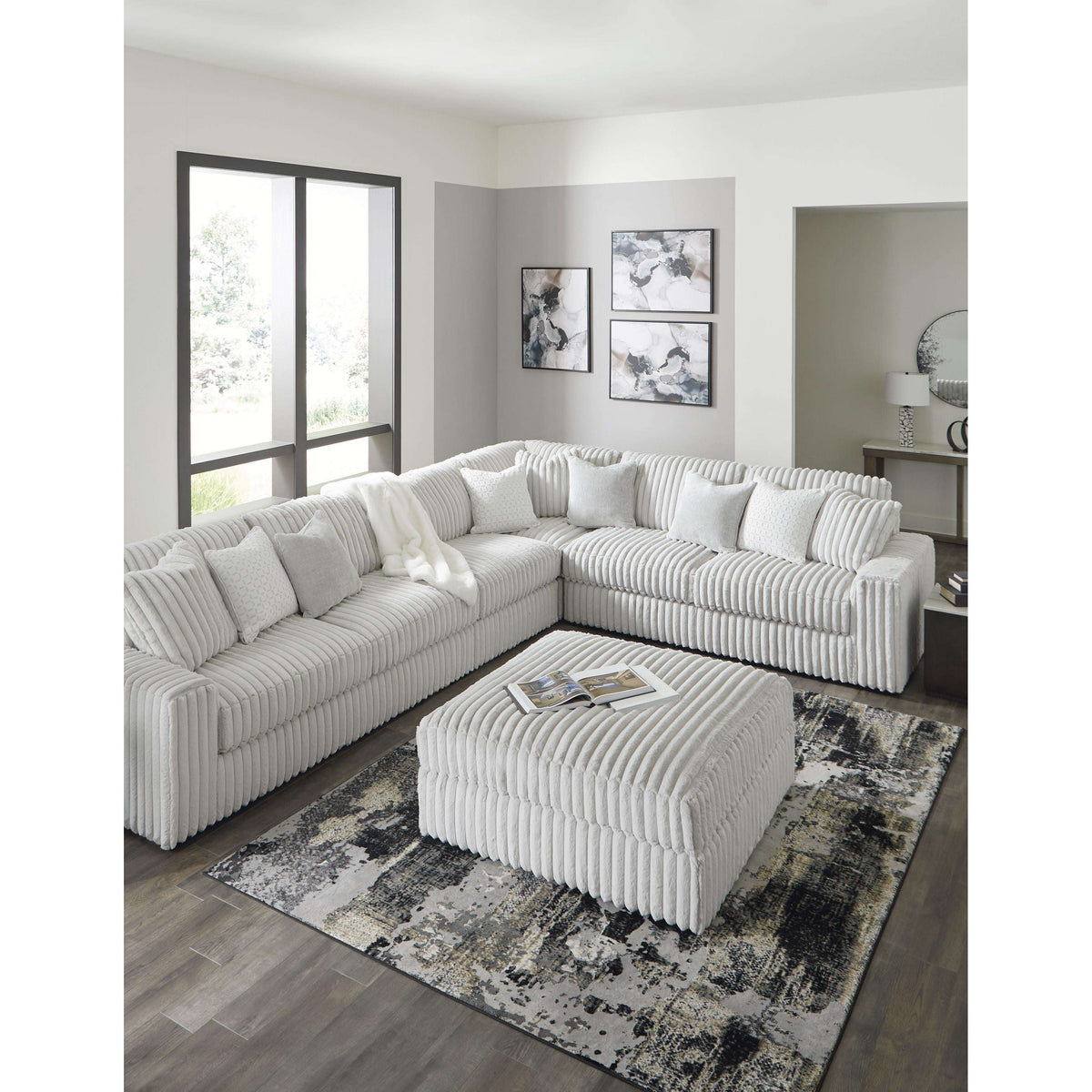 Swipe Furniture Exclusive Design Stupendous Fabric Ottoman 2590308