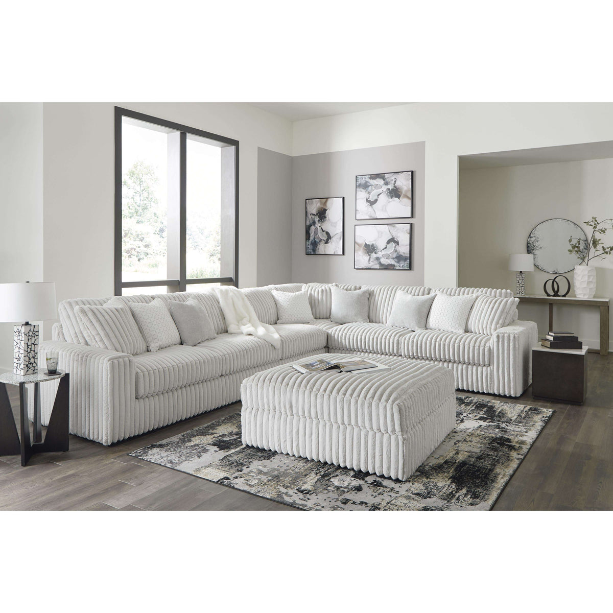 Swipe Furniture Exclusive Design Stupendous Fabric Ottoman 2590308