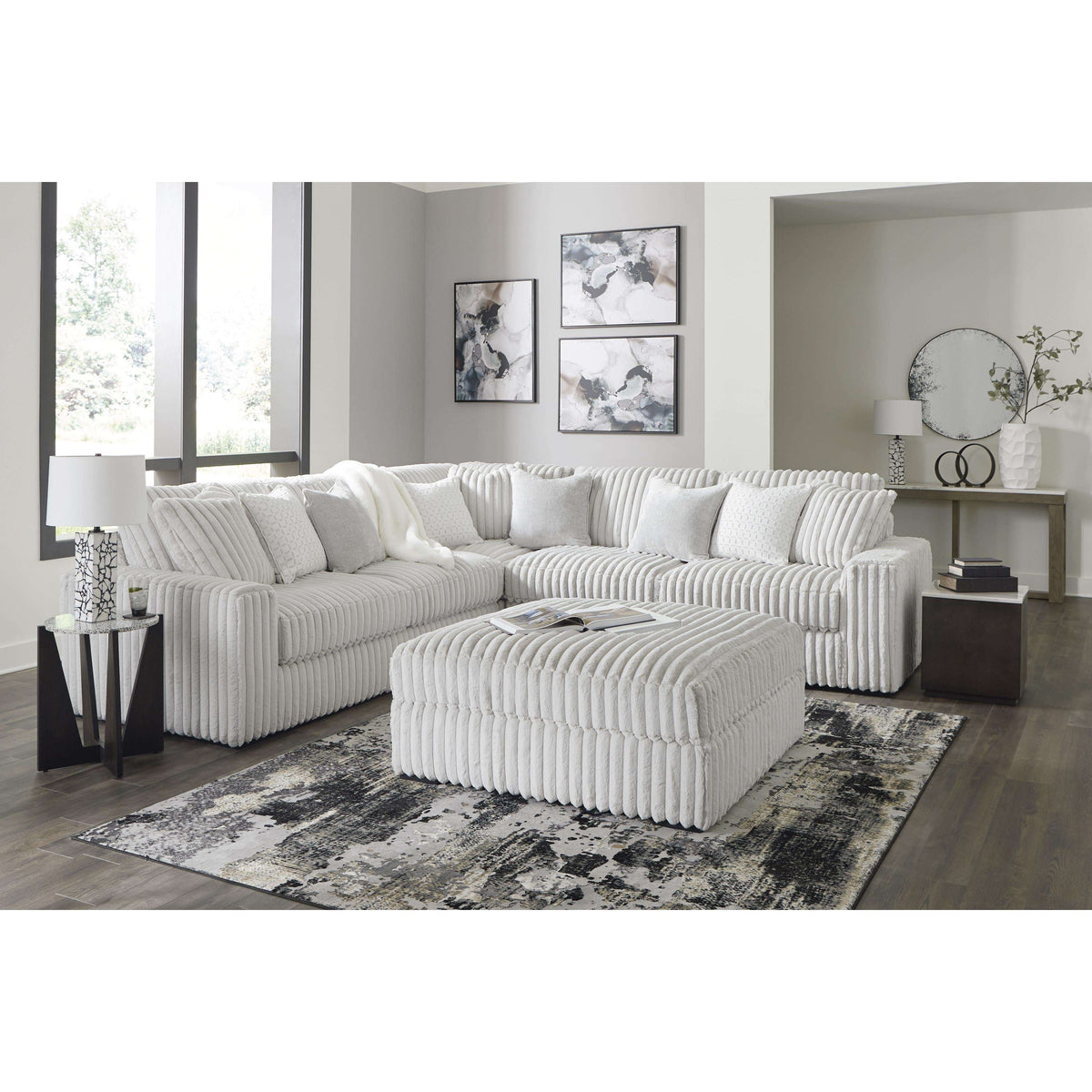 Swipe Furniture Exclusive Design Stupendous Fabric Ottoman 2590308
