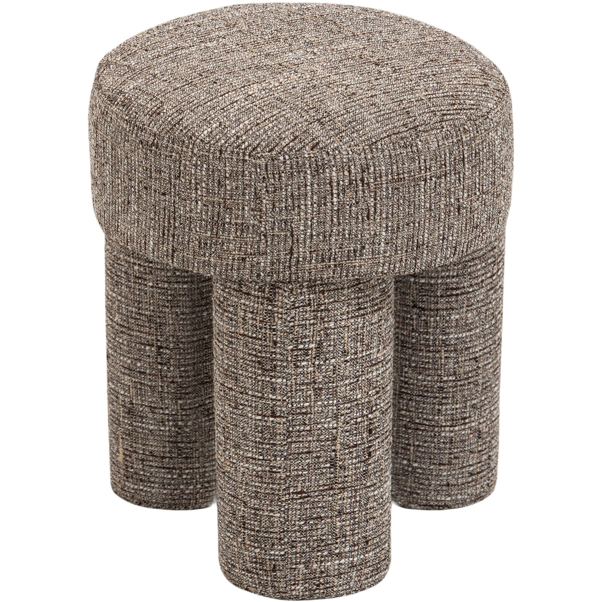 Meridian Larson Brown Polyester Fabric Ottoman/Stool