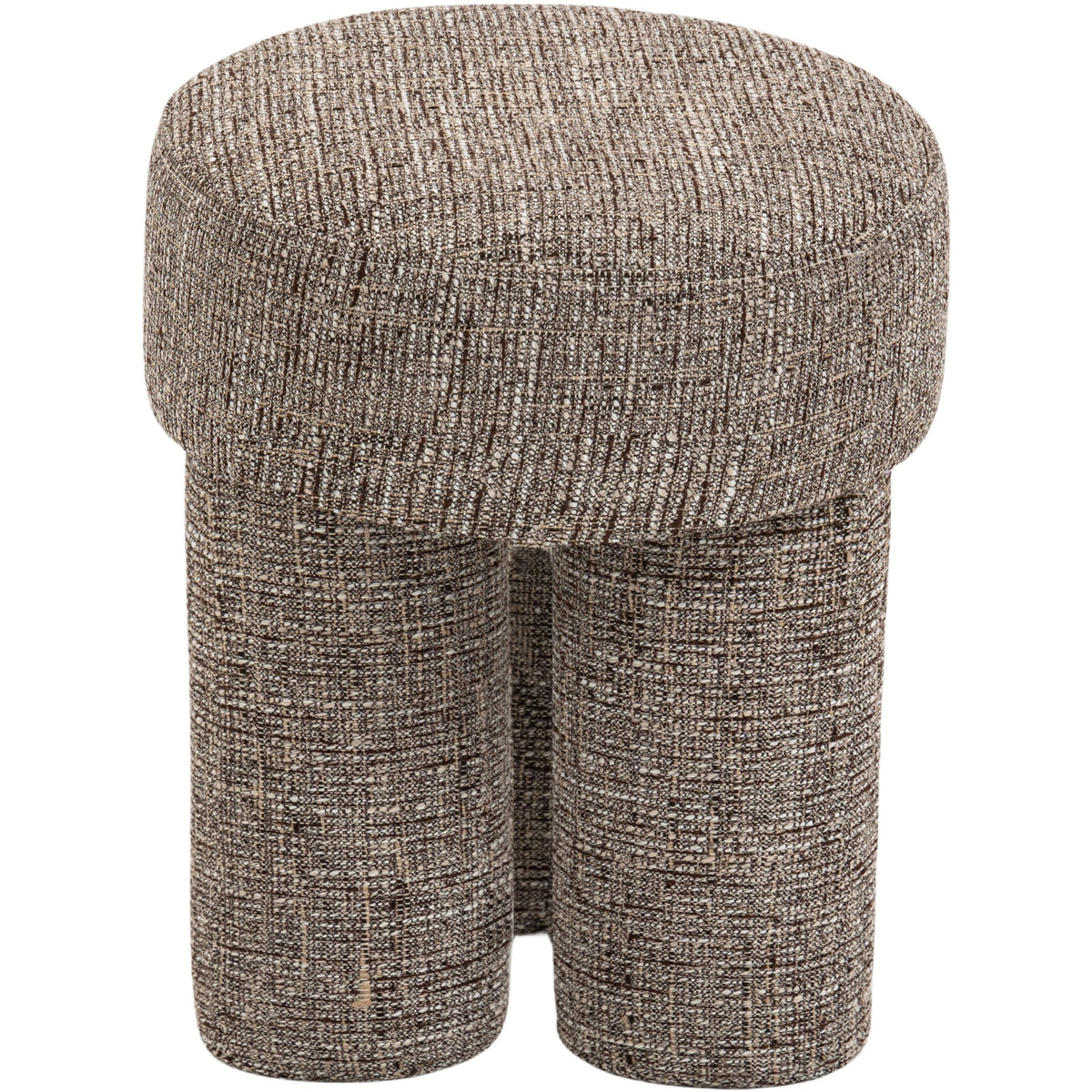 Meridian Larson Brown Polyester Fabric Ottoman/Stool