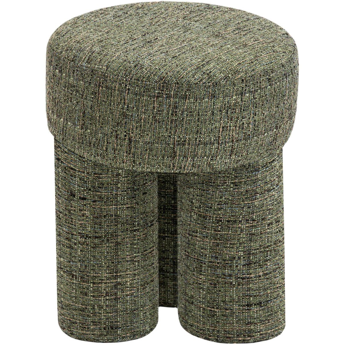 Meridian Larson Green Polyester Fabric Ottoman/Stool