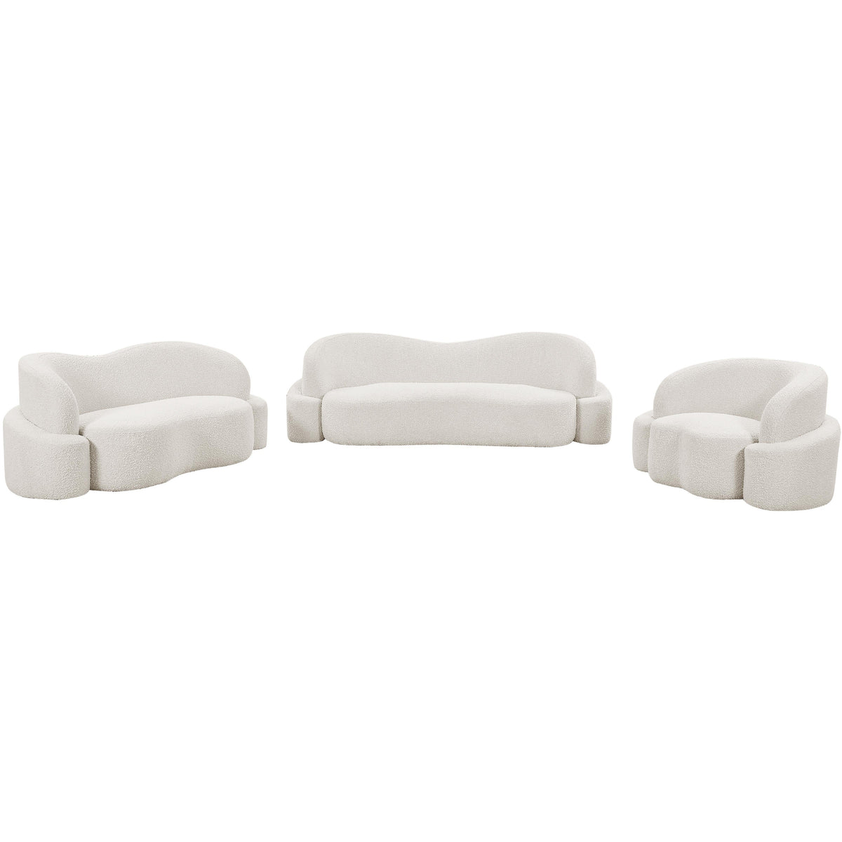 Meridian Principessa Cream Boucle Fabric Chair