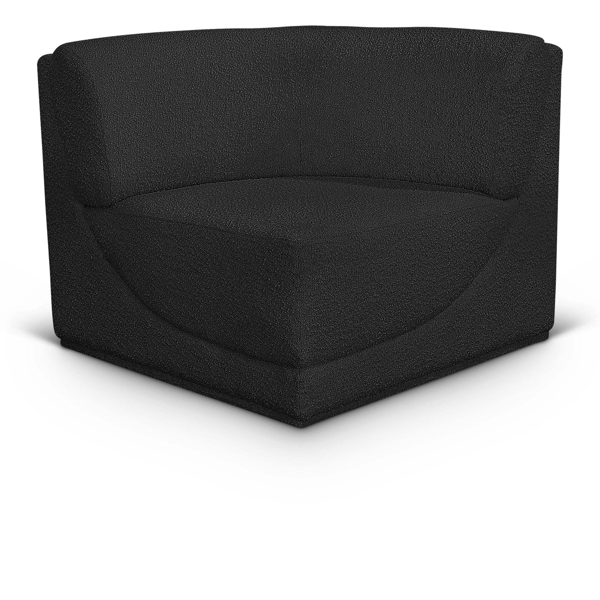 Meridian Ollie Black Boucle Fabric Corner
