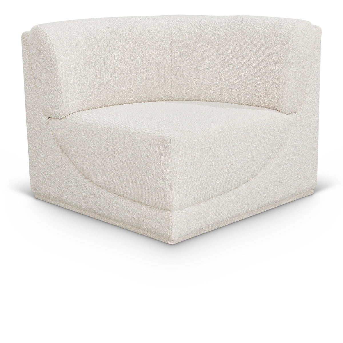 Meridian Ollie Cream Boucle Fabric Corner
