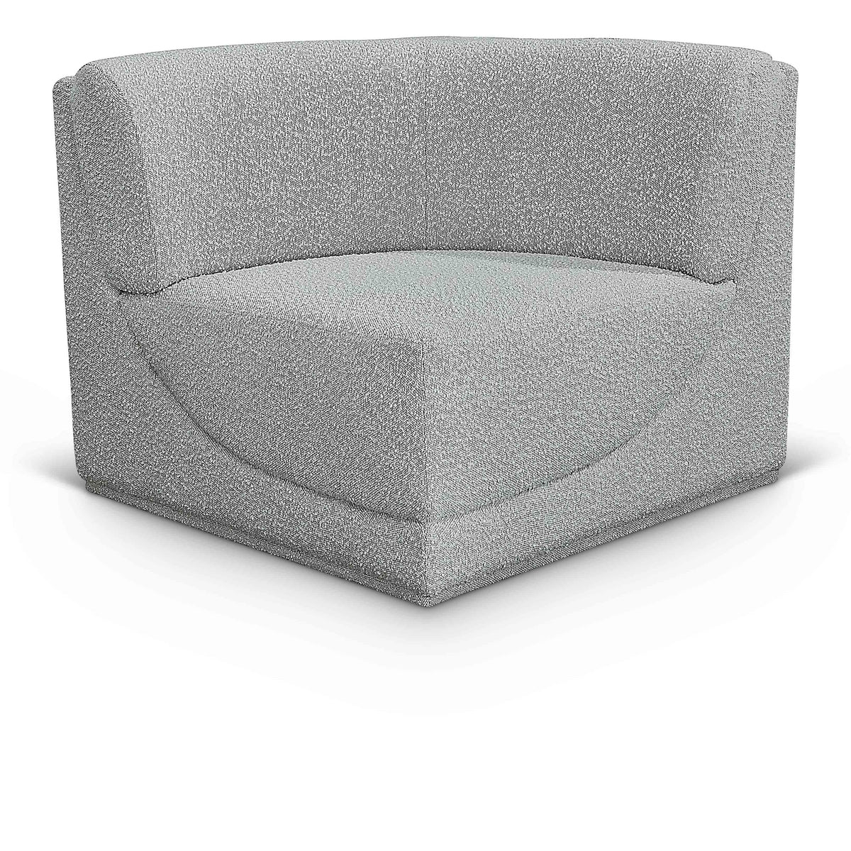 Meridian Ollie Grey Boucle Fabric Corner