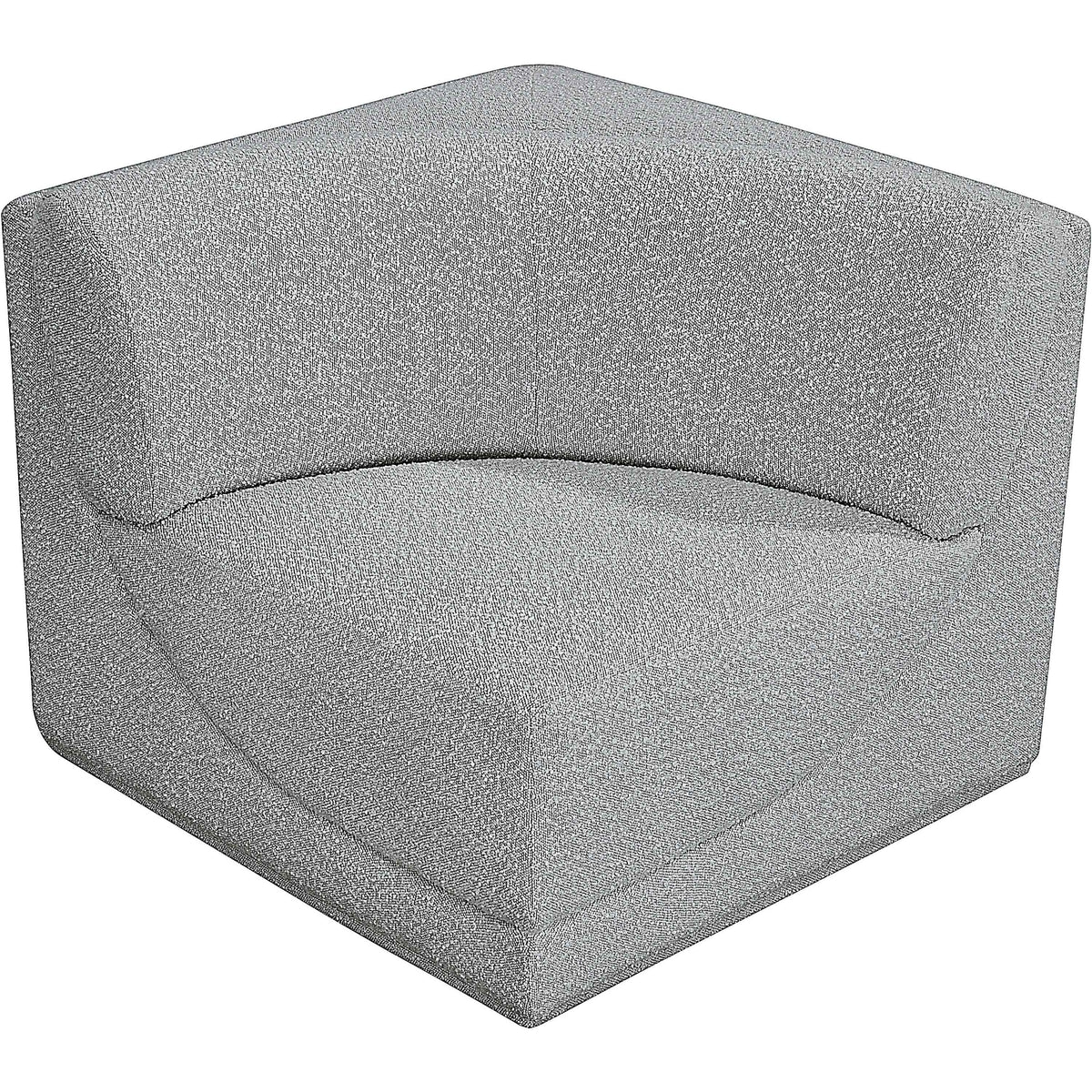 Meridian Ollie Grey Boucle Fabric Corner