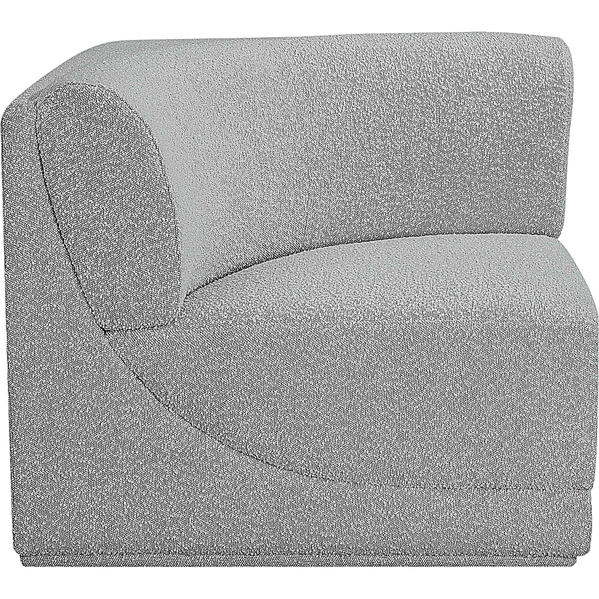 Meridian Ollie Grey Boucle Fabric Corner