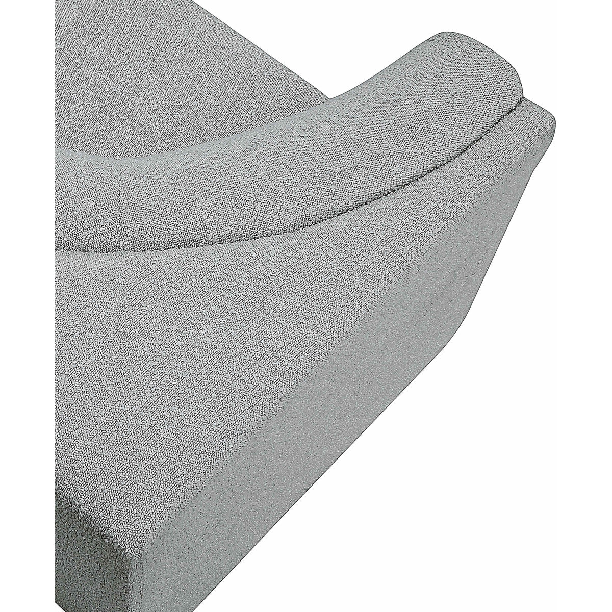 Meridian Ollie Grey Boucle Fabric Corner