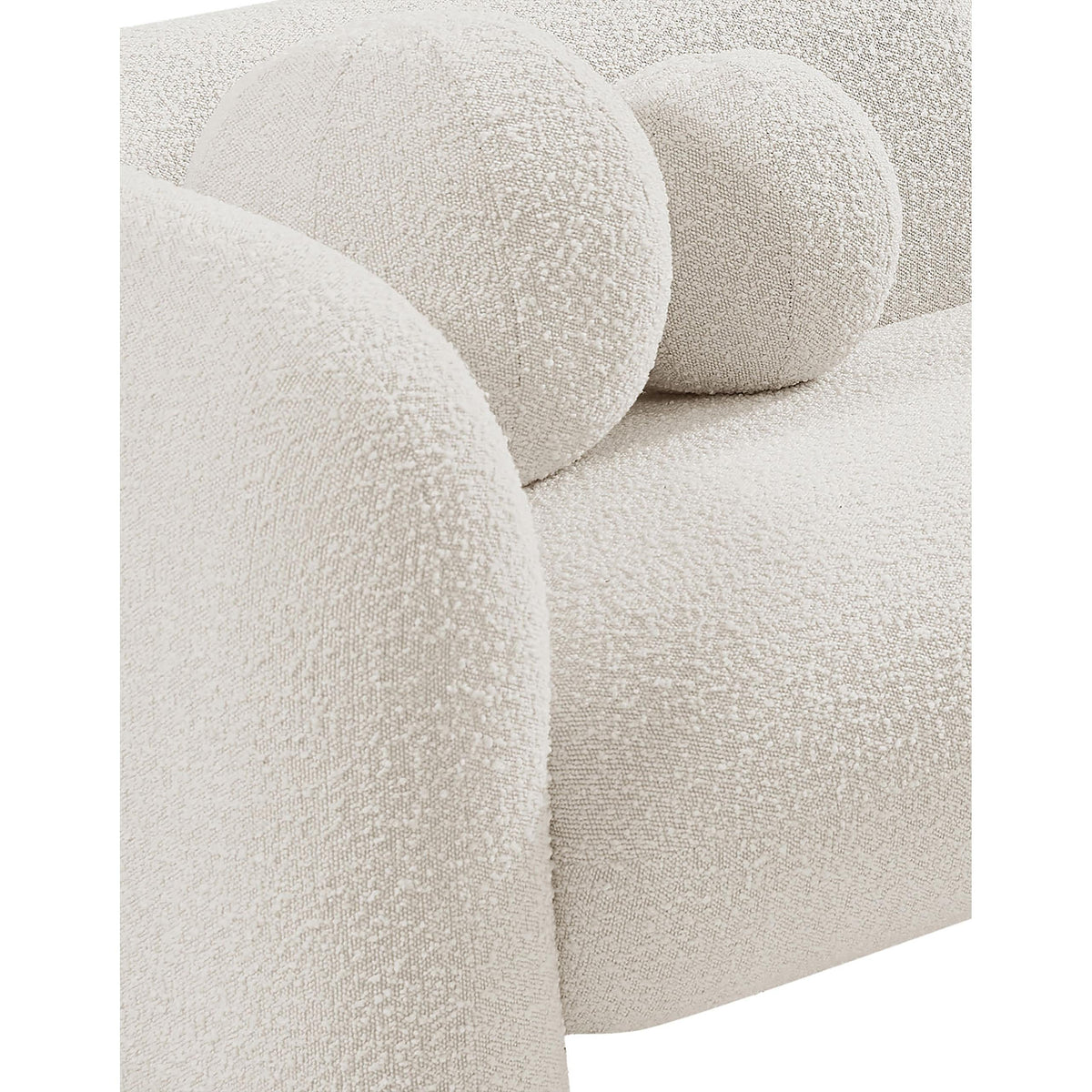 Meridian Emory Cream Boucle Fabric Chair