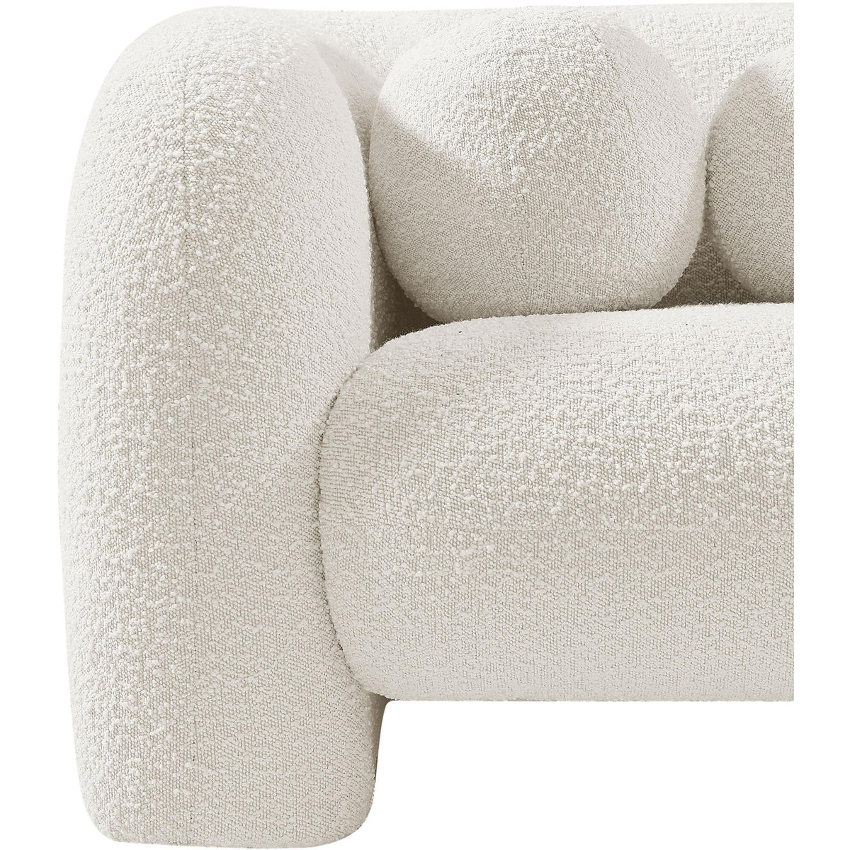 Meridian Emory Cream Boucle Fabric Chair