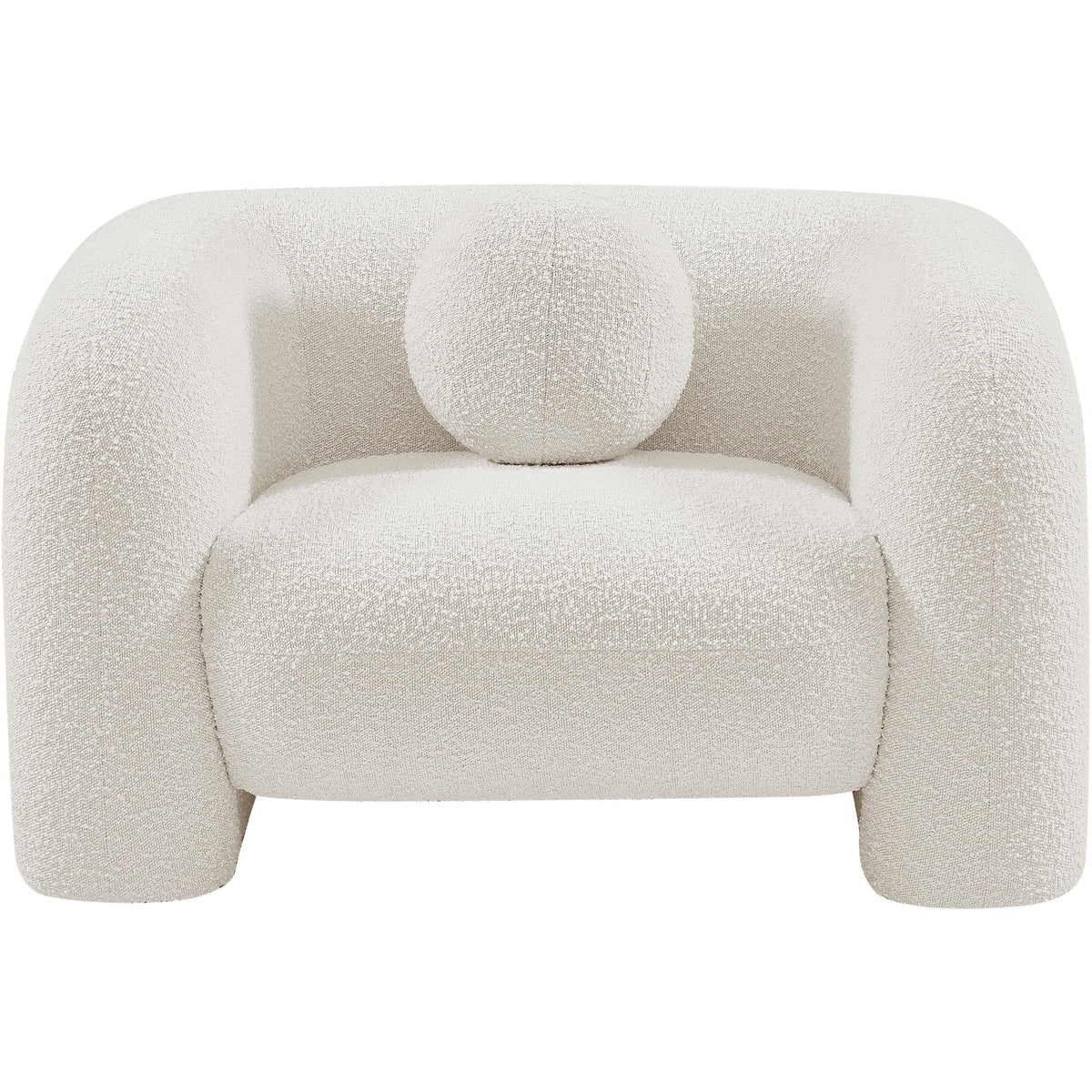 Meridian Emory Cream Boucle Fabric Chair