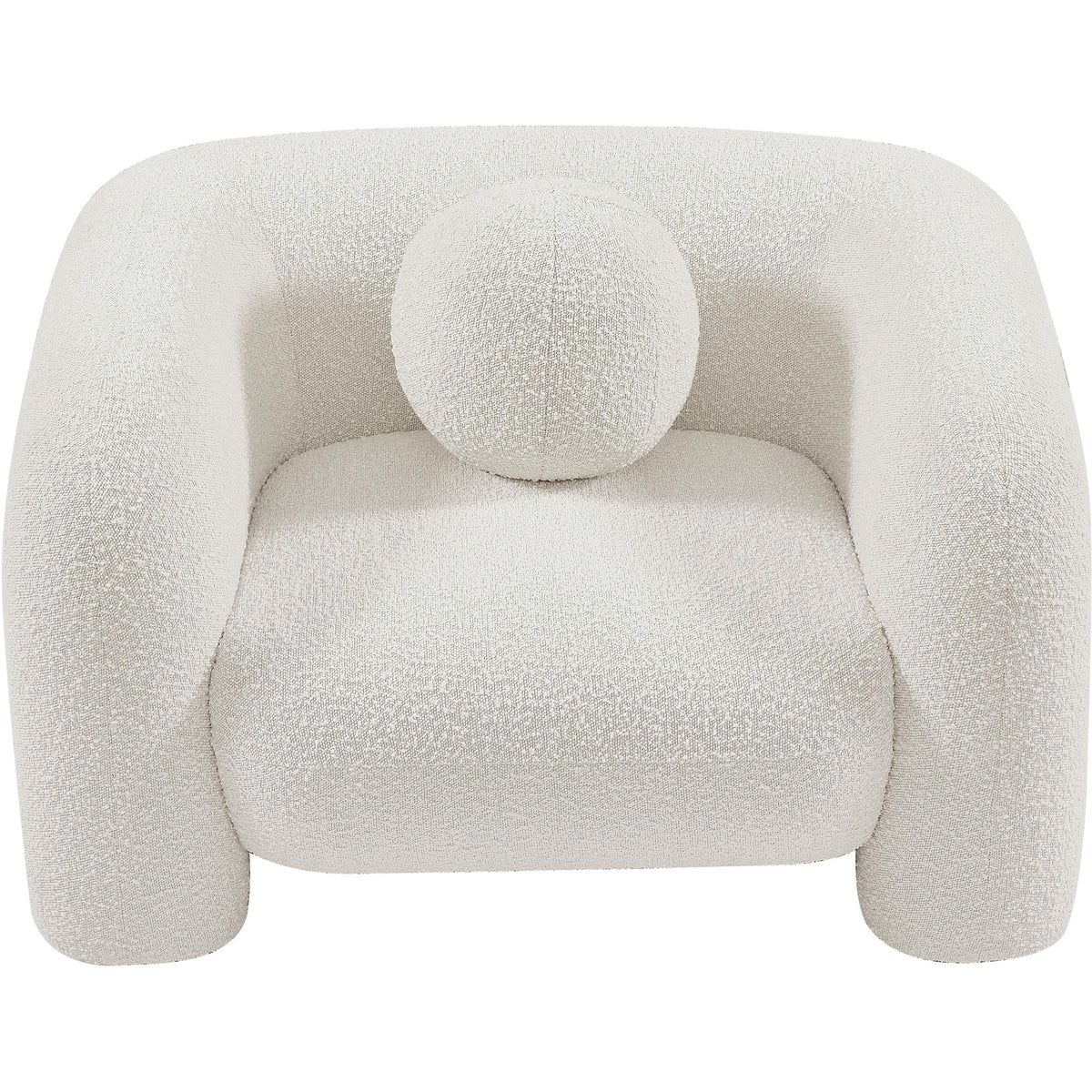 Meridian Emory Cream Boucle Fabric Chair