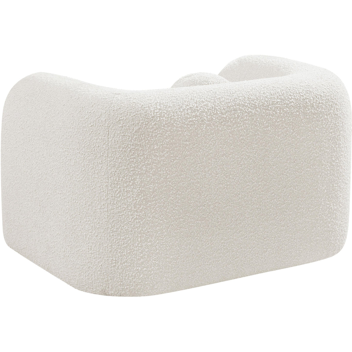 Meridian Emory Cream Boucle Fabric Chair