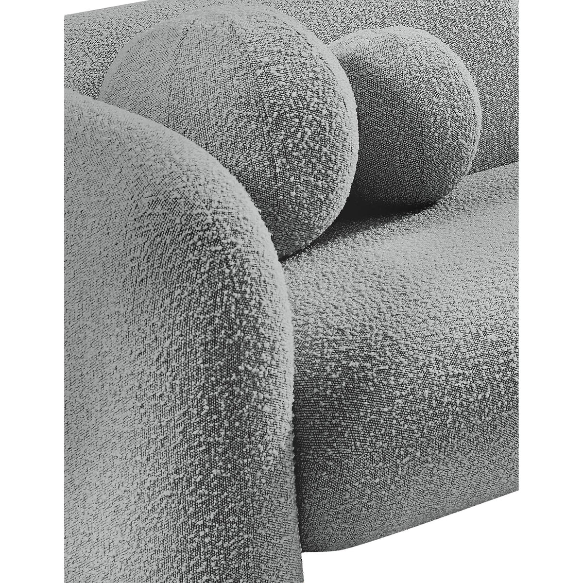 Meridian Emory Grey Boucle Fabric Chair