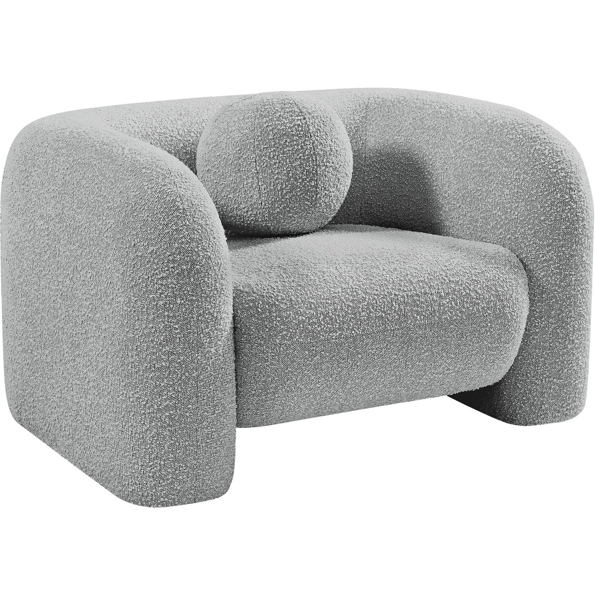 Meridian Emory Grey Boucle Fabric Chair