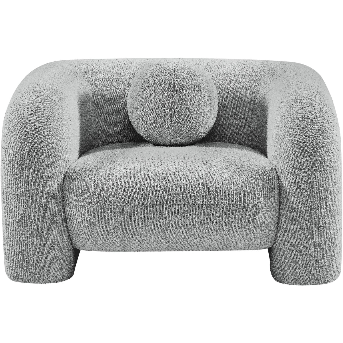 Meridian Emory Grey Boucle Fabric Chair