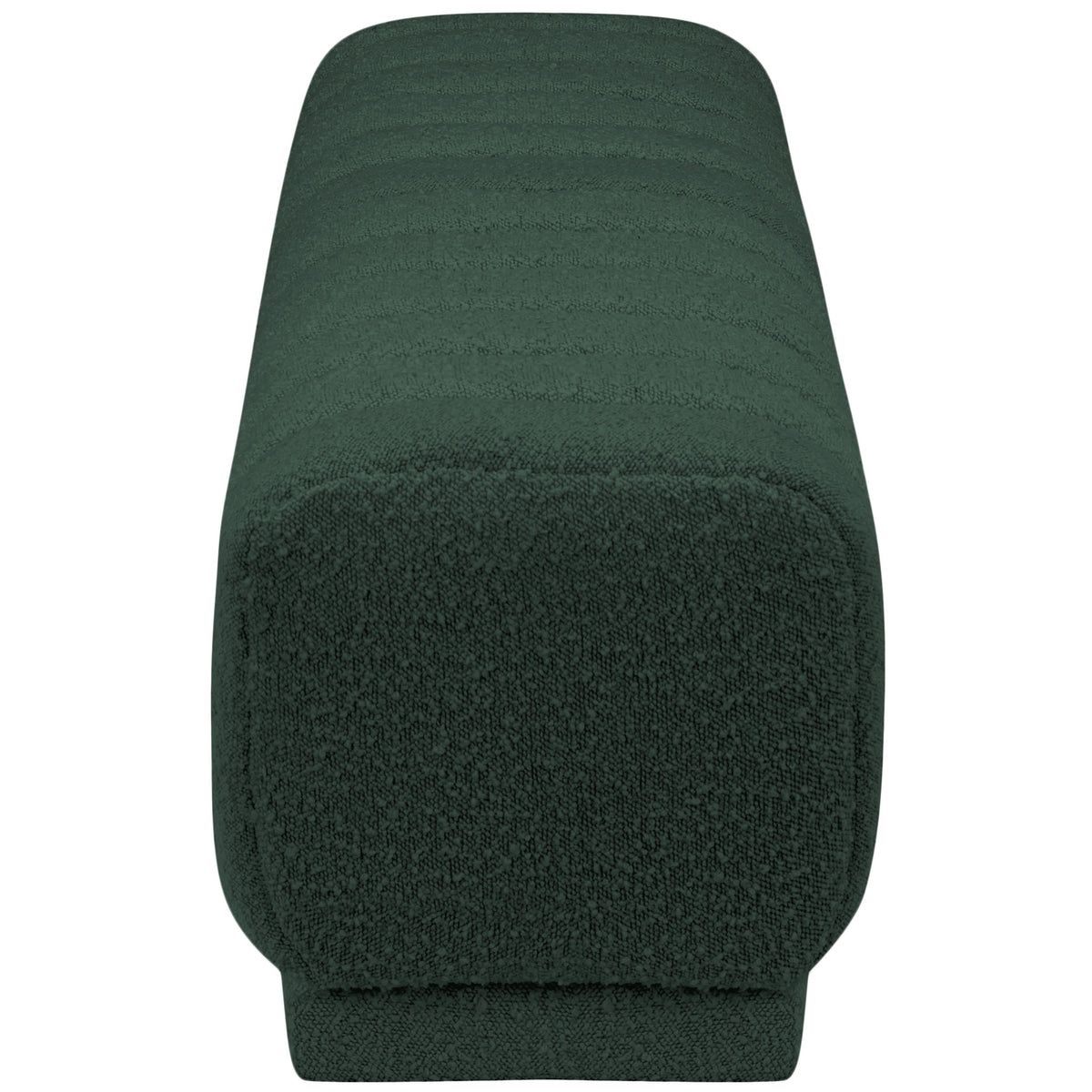 Meridian Heathrow Green Boucle Fabric Ottoman/Bench