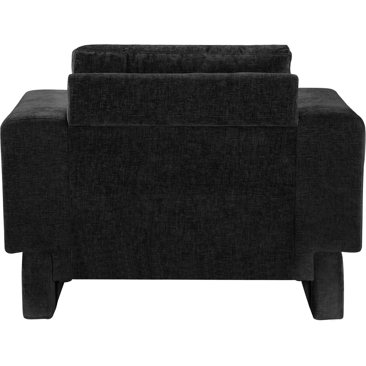 Meridian Madeline Black Chenille Fabric Chair