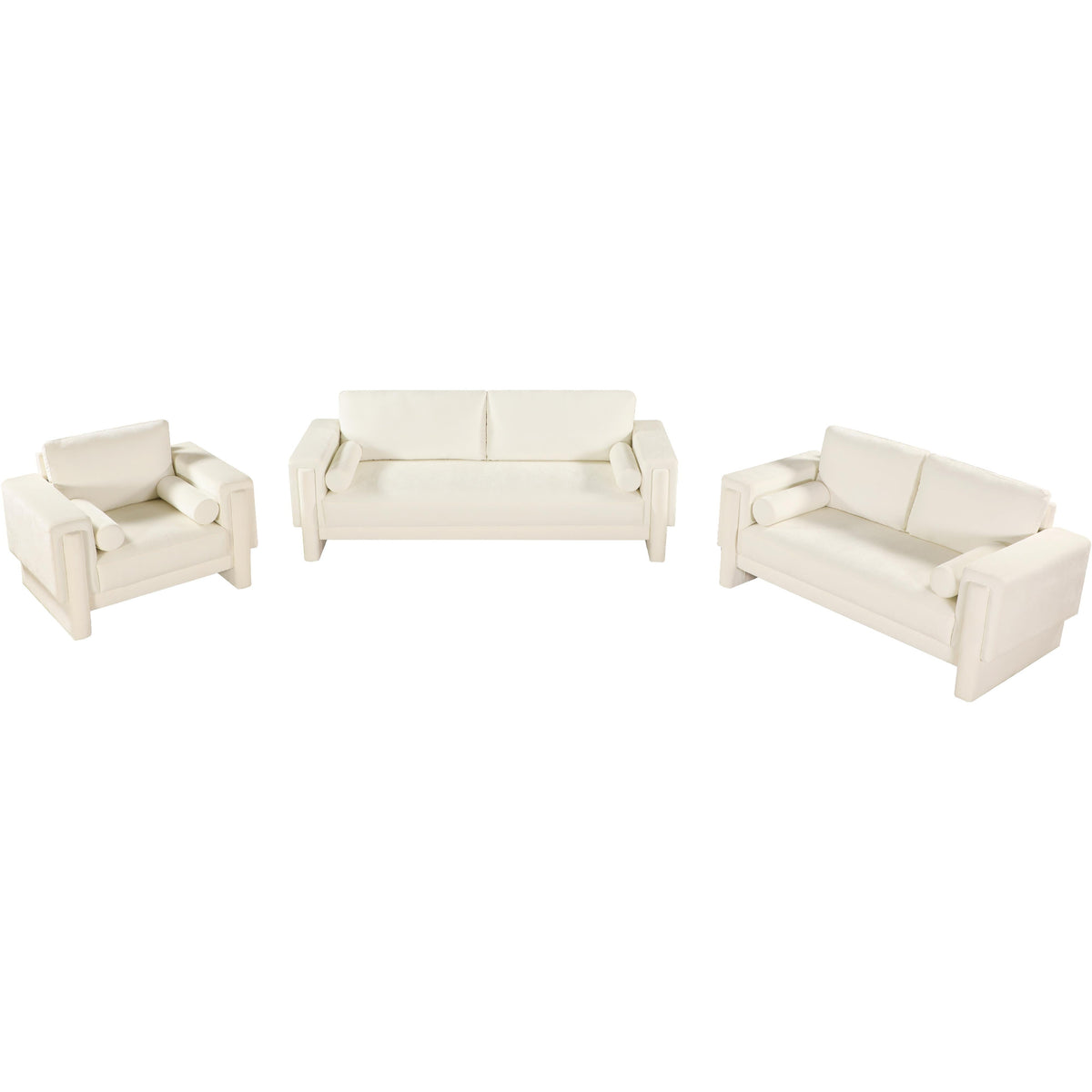 Meridian Madeline Cream Chenille Fabric Chair
