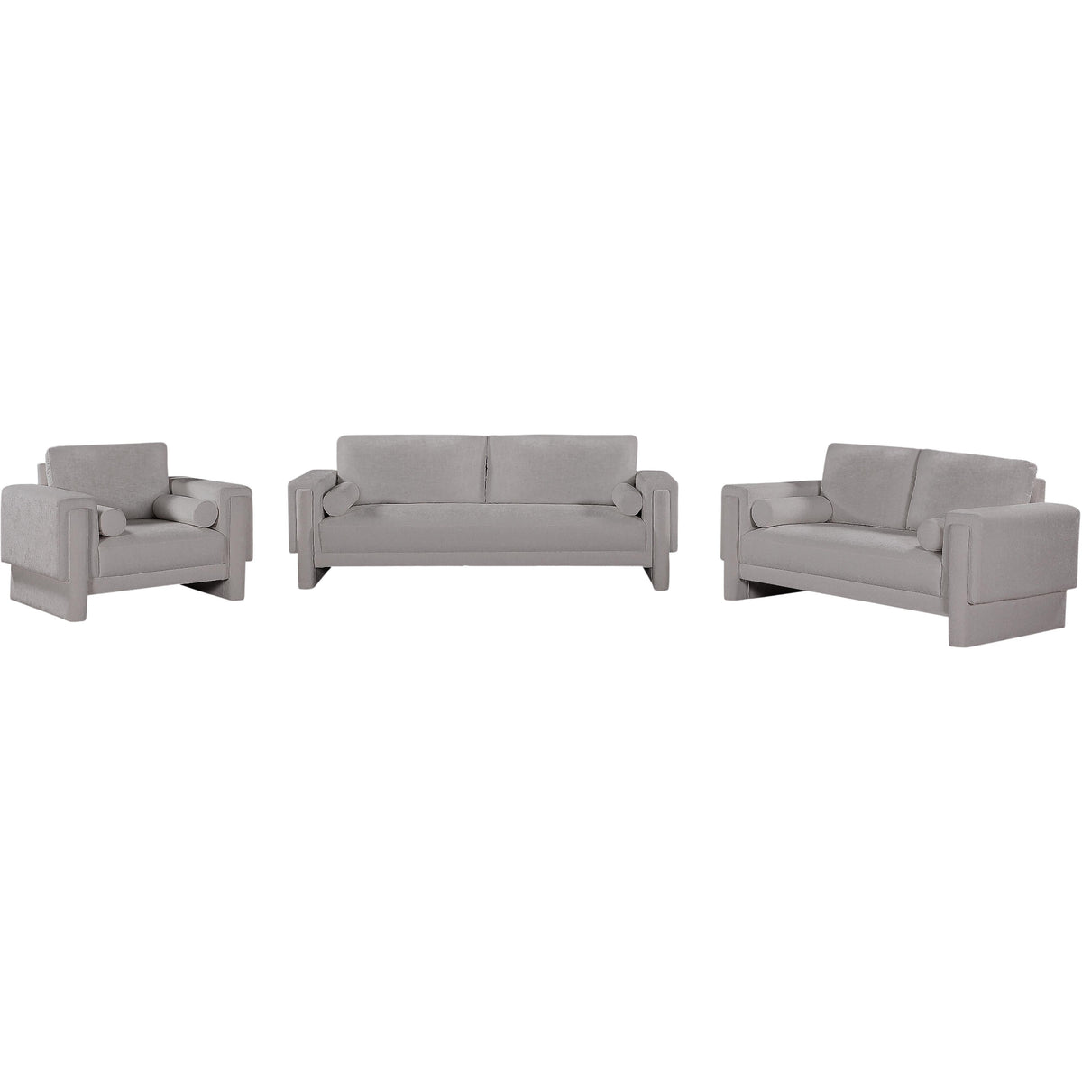Meridian Madeline Grey Chenille Fabric Chair